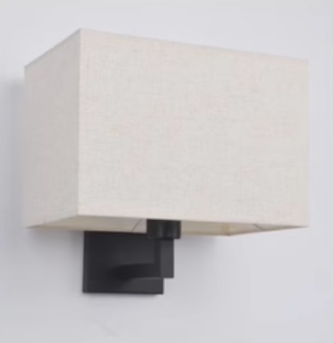 シンプルな布シェードのブラケットライト「SK12-1207」消灯時