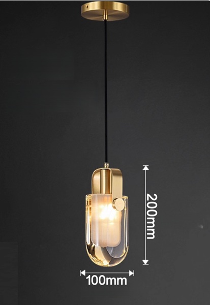 ラグジュアリーなデザインのクリスタルシェードのペンダントライト「CO-COSK8019」サイズ