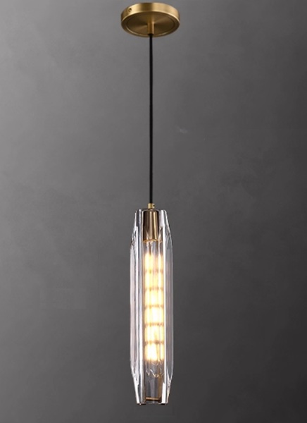 ラグジュアリーな真鍮製クリスタルライト「CO-COSK8015」透明シェード