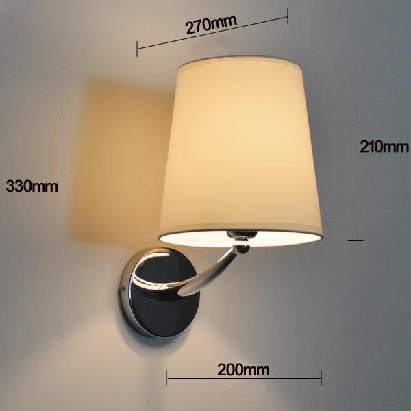 シンプルな布シェードのブラケットライト「SK12-1201」詳細サイズ