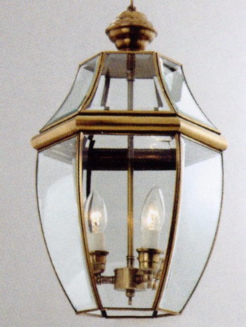 真鍮製アンティーク調ガラスシェードシャンデリア「OM-00881806」3灯