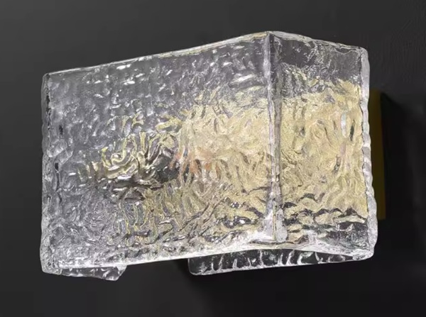 水の波紋がきれいなガラスシェードのブラケットライト「SHK-WL5011」消灯時