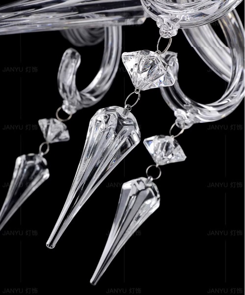 クリスタルのカットがきれいなシャンデリア「KKMD-60138-4」クリスタルガラス