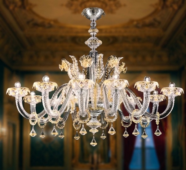 手作りガラスのキャンドルクリスタルシャンデリア「KKMD-60138-3」12灯