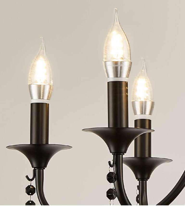 クラシカルな雰囲気のクリスタルキャンドルシャンデリア「COSK-2507-6」ライト