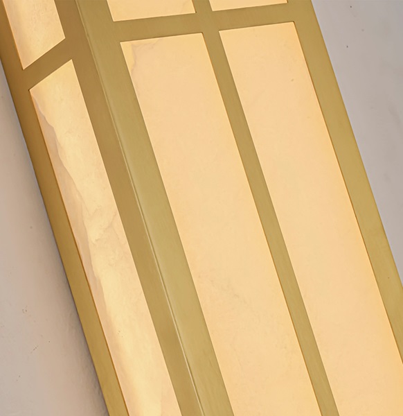 ステンレス製屋外ブラケット「OM-22-1025-B」（真鍮塗装）フレームとシェード