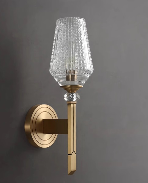 レトロな雰囲気のガラスシェードのブラケットライト「SK6-10-2」消灯時