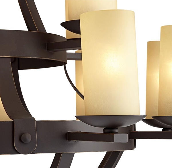 アンティーク調ガラスシェードシャンデリア「CO-COSK1211-4S」シェード