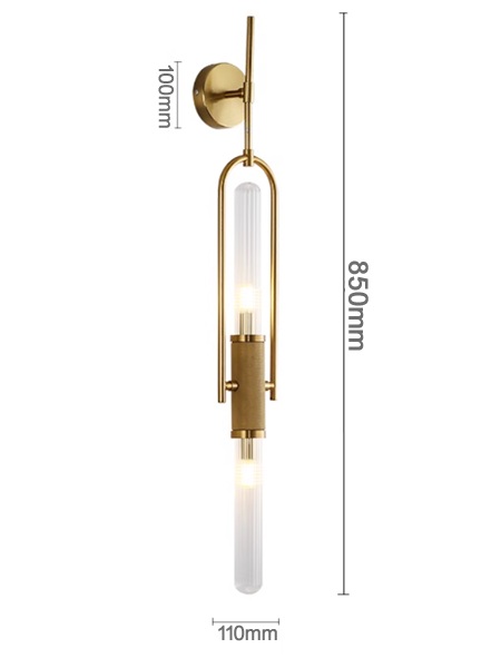 北欧テイストのブラケットライト「SKR-522-3」サイズ