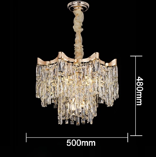 ラグジュアリーなデザインのクリスタルシャンデリア「CO-COSK2025-1」サイズ