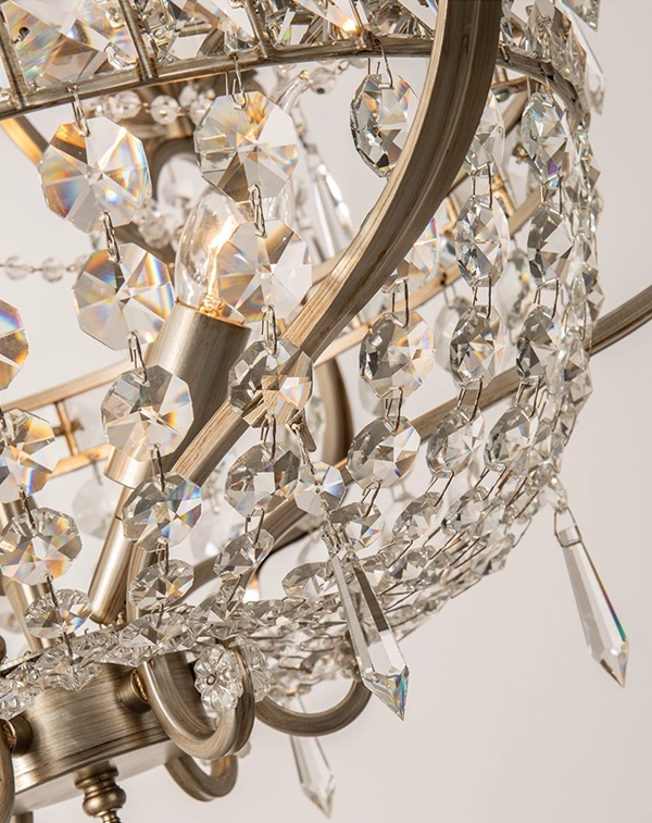 フレンチテイストのクリスタルシャンデリア「CO-COSK909-1」クリスタル