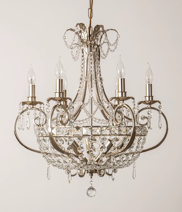 フレンチテイストのクリスタルシャンデリア「CO-COSK909-1」消灯時