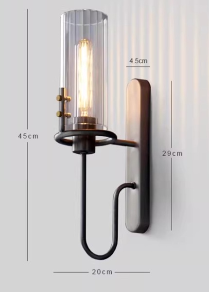 フレームの形がモダンなアメリカンテイストのブラケットライト「CO-COSK5-3027」サイズ