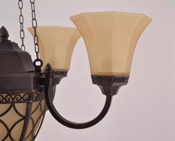 2種類のシェードがユニークなアンティーク調シャンデリア「DSSK-1127-2」シェード