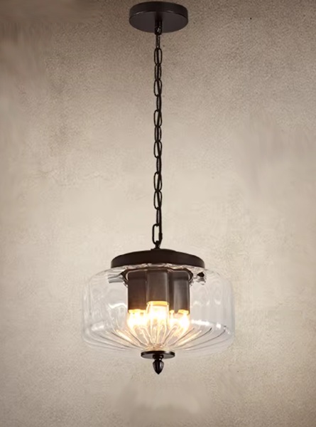 アメリカンテイストのアンティーク調ペンダントライト「KLE-6115」3灯