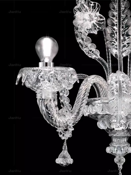 吹きガラスの装飾とクリスタルがきれいなブラケットライト「KKMD-60137-2」クリスタル